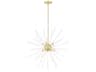 Utopia 12-Light Satin Brass Crystal Sputnik Pendant