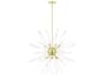 Utopia 16-Light6-Light Satin Brass Crystal Sputnik Pendant