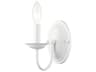 Home Basics 1-Light White Wall Sconce