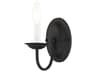 Home Basics 1-Light Black Wall Sconce