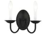 Home Basics 2-Light Black Wall Sconce