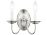 Home Basics 2-Light Brushed Nickel Wall Sconce