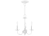 Home Basics 3-Light White Candelabra Chandelier