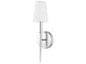 Witten 1-Light Polished Chrome Glass Wall Sconce