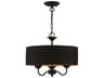 Harrington 3-Light Black Drum Chandelier