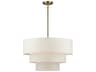 Manorwood 5-Light Antique Brass Drum Tiered Pendant