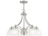 Somerset 5-Light Brushed Nickel Glass Bowl Dome Geometric Chandelier