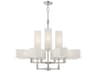 Rubix 12-Light Brushed Nickel Geometric Tiered Chandelier