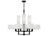 Rubix 12-Light Black Geometric Tiered Chandelier