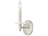 Bennington 1-Light Brushed Nickel Crystal Wall Sconce