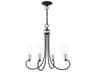 Bari 4-Light Black Brushed Nickel Chandelier