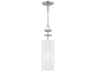 Brookdale 1-Light Brushed Nickel Cylinder Mini Pendant