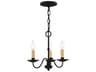Heritage 3-Light Black Candelabra Chandelier