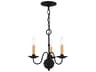 Heritage 3-Light Black Candelabra Chandelier