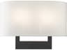2-Light Black Wall Sconce