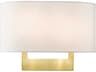2-Light Satin Brass Wall Sconce