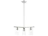 Zurich 3-Light Brushed Nickel Clear Glass Cylinder Geometric Chandelier