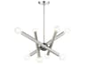 Stafford 8-Light Brushed Nickel Candelabra Sputnik Chandelier