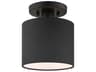 Bainbridge 1-Light Black Drum Semi Flush Mount
