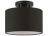 Bainbridge 1-Light Black Drum Semi Flush Mount