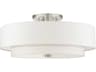 Meridian 6-Light Brushed Nickel Drum Semi Flush Mount