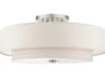 Meridian 6-Light Brushed Nickel Drum Semi Flush Mount