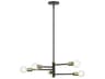 Bannister 5-Light Bronze Antique Brass Linear Chandelier