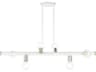 Bannister 6-Light White Linear Island Pendant