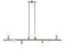 Bannister 8-Light Brushed Nickel Linear Island Pendant