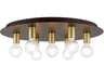 Hillview 7-Light Bronze Globe Semi Flush Mount