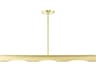 Novato 3-Light Satin Brass Linear Island Pendant