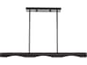 Acra 3-Light Black Chrome Linear Island Pendant