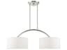 Meridian 2-Light Brushed Nickel Drum Island Pendant