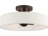 Venlo 4-Light Bronze Antique Brass Drum Semi Flush Mount