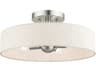 Venlo 4-Light Brushed Nickel Drum Geometric Semi Flush Mount