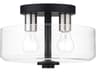 Whitworth 2-Light Black Brushed Nickel Semi Flush Mount