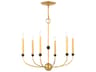 Cortlandt 6-Light Natural Brass Bronze Candelabra Chandelier