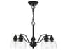 Montgomery 5-Light Black Glass Chandelier