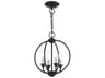 Milania 4-Light Black Brushed Nickel Candelabra Chandelier