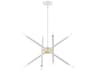 Soho 8-Light White Polished Brass Candelabra Sputnik Chandelier
