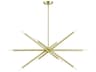 Soho 10-Light Satin Brass Linear Sputnik Island Pendant
