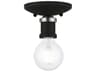 Lansdale 1-Light Black Brushed Nickel Semi Flush Mount