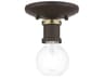 Lansdale 1-Light Bronze Antique Brass Semi Flush Mount