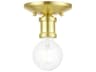 Lansdale 1-Light Satin Brass Semi Flush Mount
