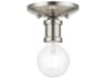 Lansdale 1-Light Brushed Nickel Semi Flush Mount