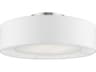 Gilmore 4-Light Brushed Nickel Shiny White Drum Semi Flush Mount