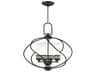 Westfield 4-Light Olde Bronze Glass Cylinder Chandelier