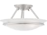 Newburgh 2-Light Brushed Nickel Glass Bowl Semi Flush Mount