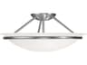 Newburgh 3-Light Brushed Nickel Glass Bowl Semi Flush Mount