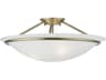 Newburgh 3-Light Antique Brass Glass Bowl Semi Flush Mount